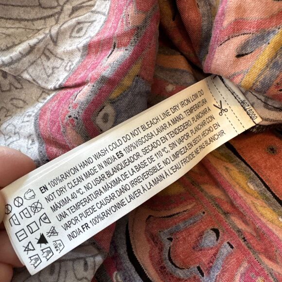 Forever 21 Boho Festival Printed Maxi Skirt Side Slits Women’s Size MEDIUM - NEW - Picture 10 of 10